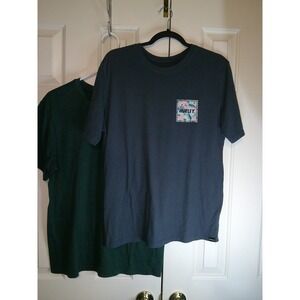 Lot of 2 Hurley Graphic T-Shirt Everyday Washed Palm Trees Print‎ Men's Size M